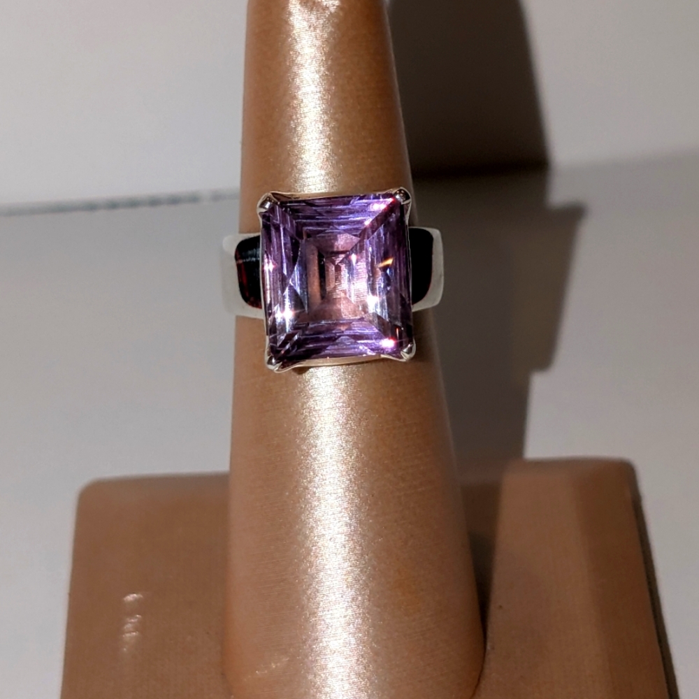 Amethyst Ring 925 Sterling Silver